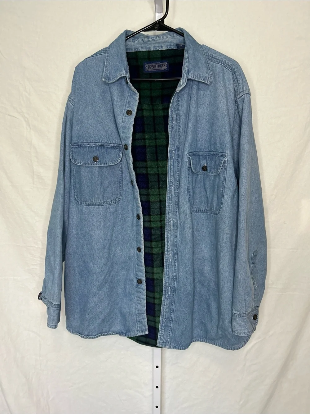 Vintage Shaver Lake Fleece Lined Denim Shirt Jacket Shacket XL